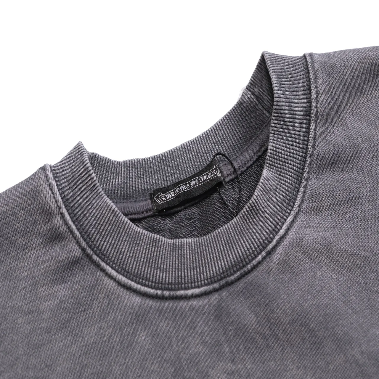 P320 Chrome Hearts Chrome Hearts Horseshoe Stamped Embroidered Round Neck Sweatshirt Size: S M L XL Color: Batik Gray